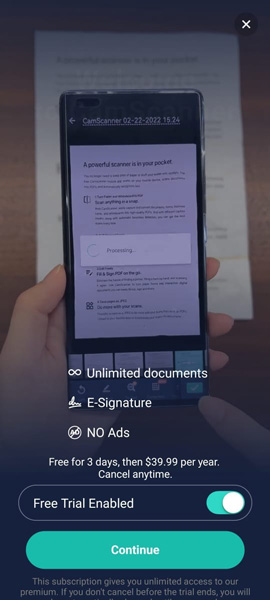 camscanner apk old version 2018